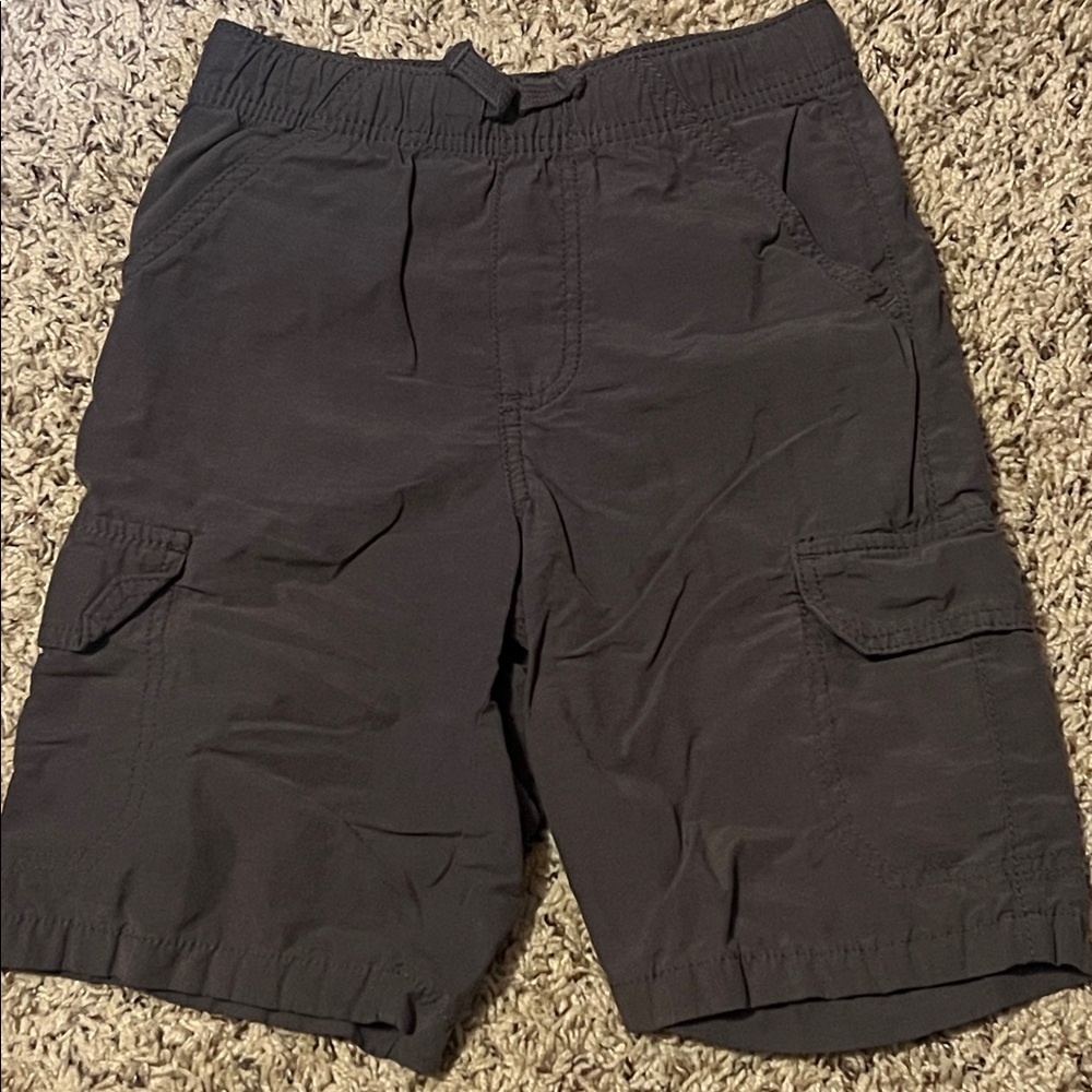 3/$10 Boys Jumping Beans Boys Cargo Shorts Elastic Drawstring Dark Gray Size 7